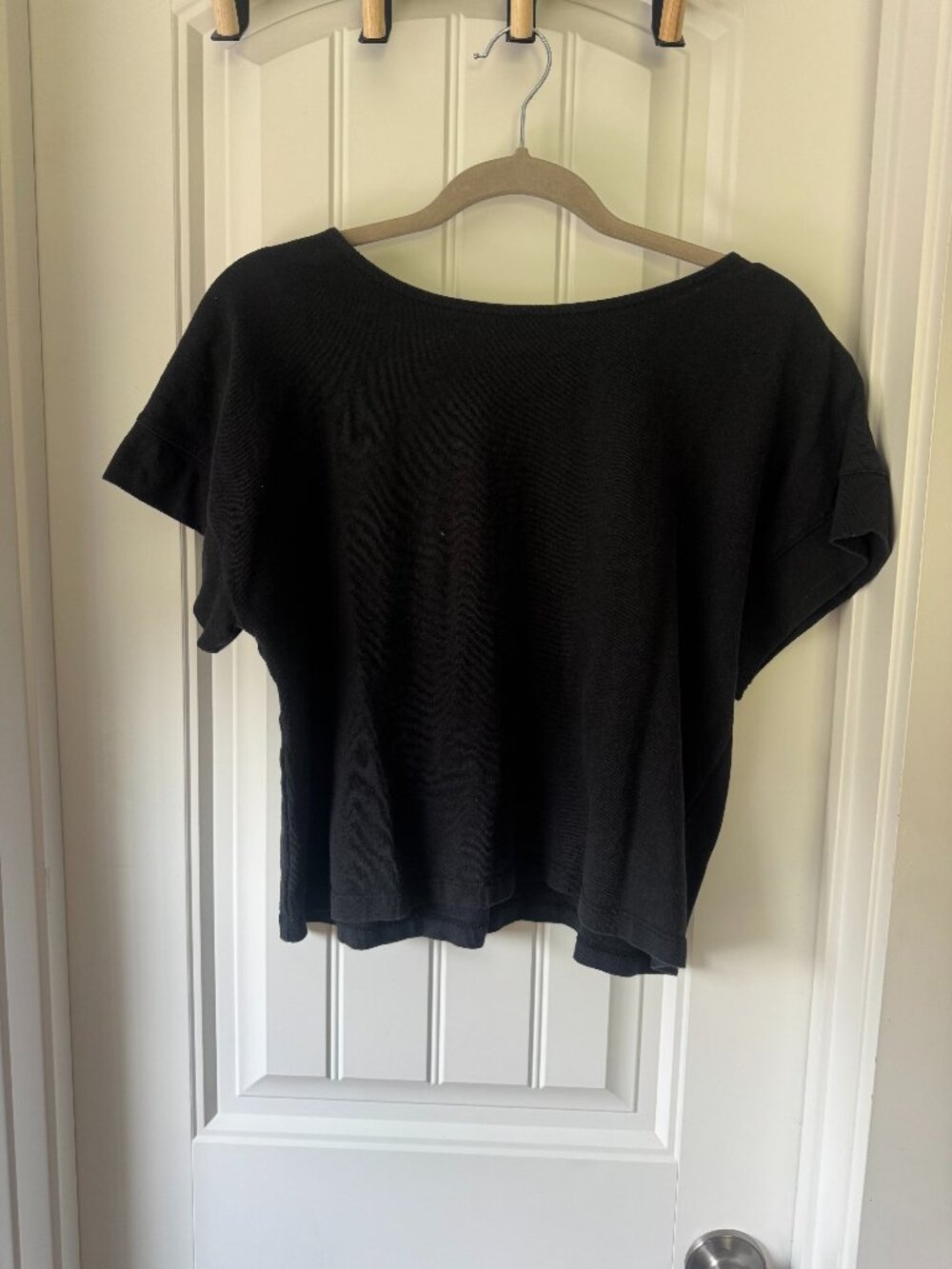 Black Madewell Textured Crop Tee